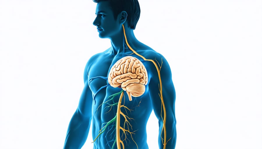 Diagram showing how THC affects the brain and nervous system