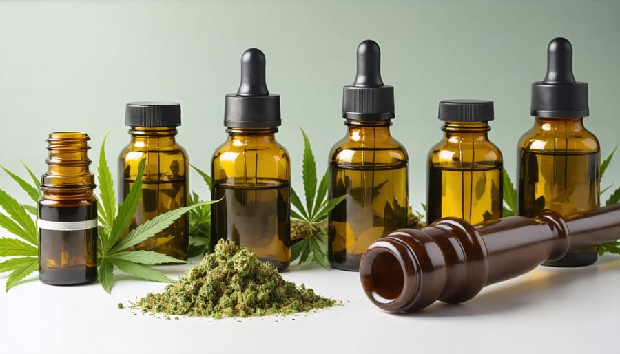 Different types of legally available THC products